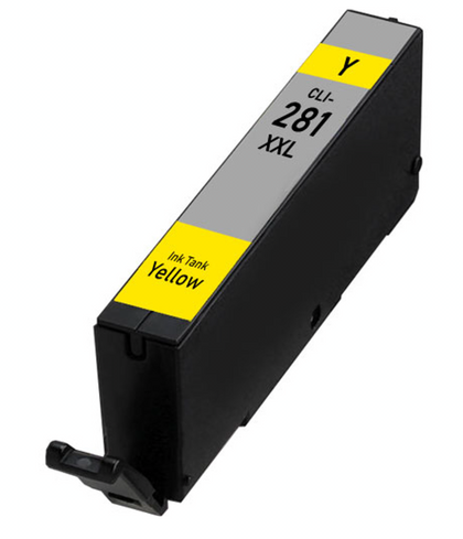 CLI-281XXL yellow compatible ink cartridge for Canon printers, high-yield 830 pages, fits PIXMA TS6120, TS8120, TS9120.