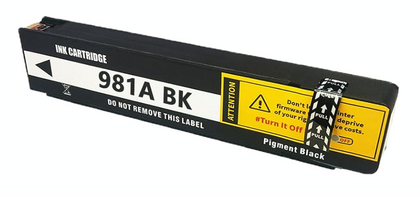 981A Black Compatible Ink Cartridge for HP PageWide Enterprise printers 556, 586, and E55650, high-yield 6,000 pages with sharp, professional black prints.