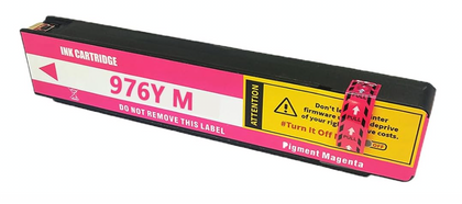 976Y Magenta Compatible Ink Cartridge for HP PageWide Pro printers 452dn, 477, 552, and 577, ultra high-yield 13,000 pages with vibrant, professional prints.