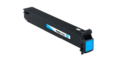 TN611/TN411 (A070430) Cyan Compatible Toner Cartridge for Konica Minolta Bizhub C451, C550, C650 – High Yield 27,000 Pages