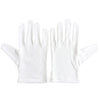 White cotton service glove size L, 12-point construction; durable, lightweight, breathable fit; ideal for catering, formal events, foodservice; packed 100 dozen per pack for professional use.