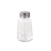 1oz paneled glass shaker with stainless steel mushroom cap; durable, classic design, easy to grip, refill and clean; packed 10 dozen per pack; ideal for restaurants, cafes, and table use.