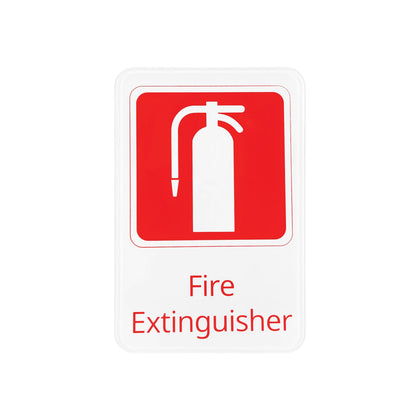 Sign Compliance EN Fire Extinguisher white sign, 6x9