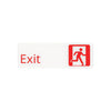 White English compliance exit sign 9x3 inches, with bold lettering, durable and visible for guiding people in public or commercial spaces, packed 144 each per case