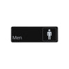 English restroom compliance sign labeled 
