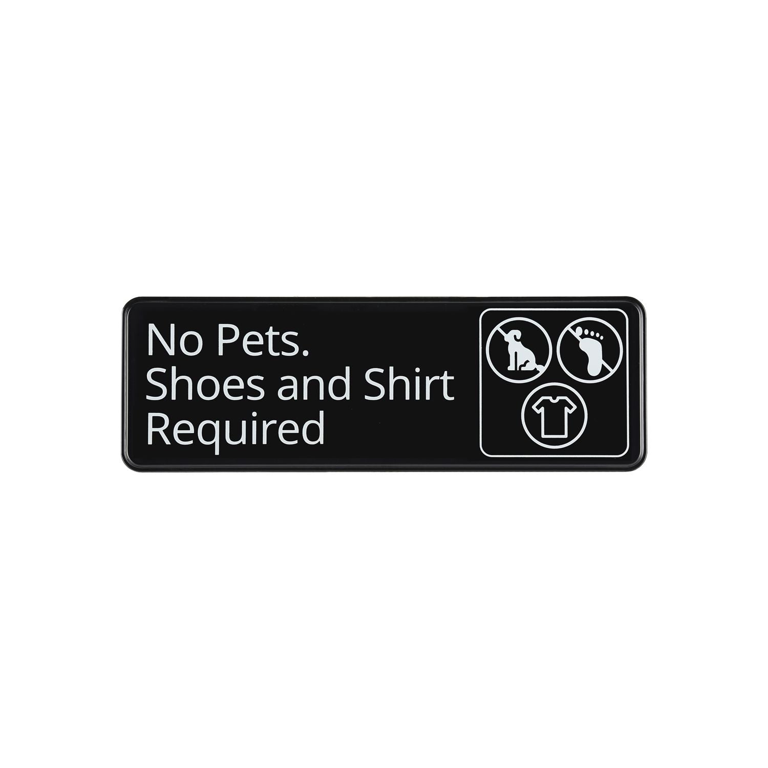 English compliance sign 9x3 inches reading 