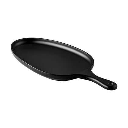 Skillet Oval with Handle Matte Black 10-3/8