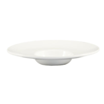 Modern 11-inch flat-design ceramic bowl with 5.5oz capacity. Sleek and stylish for serving appetizers, small portions, and gourmet dishes. Microwave and dishwasher safe. Durable and elegant.
