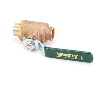 Solder Brass Ball Valve by Watts, designed for secure flow control in plumbing systems, offering durability and reliable performance for various applications.