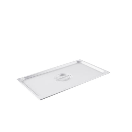 Solid stainless steel steam pan cover , fits full-size steam pans for heat retention. Corrosion-resistant, easy to clean, ideal for buffets and commercial foodservice.