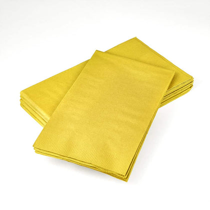 Solids Gold Bistro Napkin 3-Ply – Premium soft, absorbent, and durable gold napkins ideal for weddings, parties, and formal dining. Add elegance and functionality to your table setting.