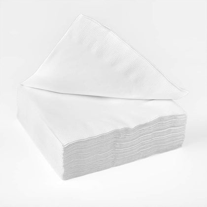 Solids Pearl Lunch and Beverage Napkin 3-Ply – Premium soft and durable napkins in an elegant pearl color, ideal for weddings, parties, or everyday dining. Adds style and absorbency to any table.