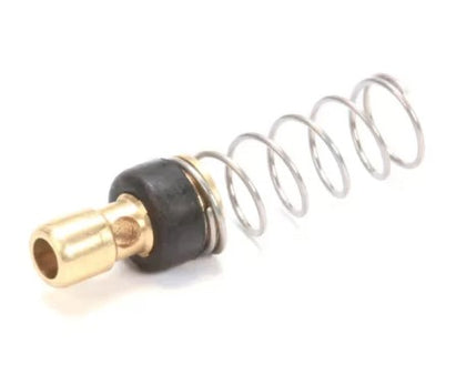 A durable steel spring paired with a flat washer, commonly used in fastening and securing applications.