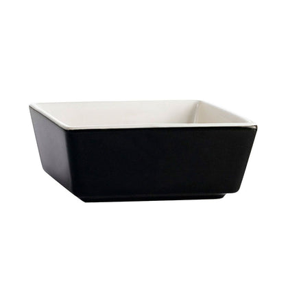 Square Bowl Black & White 5oz (3 1/2