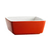 Square Bowl Red/White 5oz (3 1/2