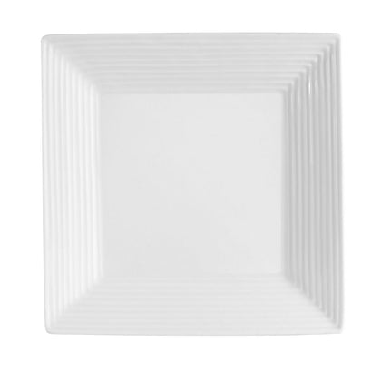 8-inch square plate, ceramic appetizer and dessert plate, heat-resistant, microwave-safe, oven-safe, dishwasher-safe, chip-resistant, perfect for side dishes, salads, and elegant presentation.