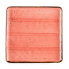 Square Plate Coral 10 inch with a vibrant coral hue and modern square shape, perfect for serving meals and appetizers. Durable, chip-resistant, and easy to clean, ideal for casual and formal dining.