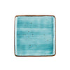 Square Plate Turquoise 8.25 inch with a bright turquoise glaze and square silhouette. Chip-resistant and durable, ideal for serving sides, snacks, or desserts with a pop of color and style.