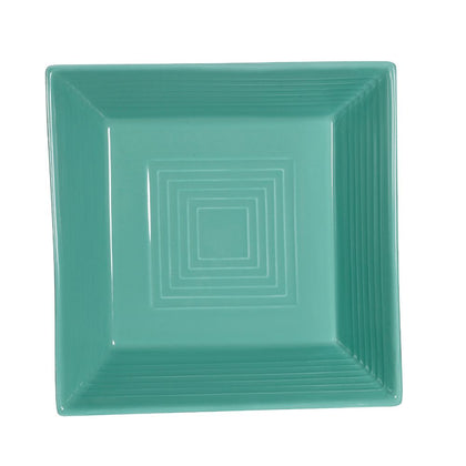 Square green plate 10