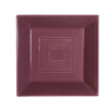 Square plum plate 10 inch with a deep rich color and sleek modern shape, made from chip-resistant material; dishwasher and microwave safe for stylish, everyday dining convenience.