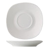 Square saucer for 8oz square cup, modern ceramic saucer, chip-resistant, microwave-safe, dishwasher-safe, durable, sleek design, non-porous, stain-resistant, perfect for home, café, or restaurant.