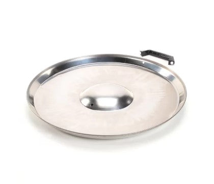 Stainless steel cover with handle for RM50/55, designed for durability and secure fit on commercial kitchen equipment.