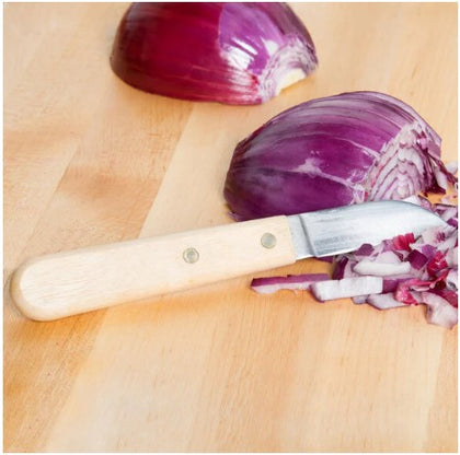 Durable stainless steel onion knife, perfect for precise cutting, sold by the dozen.