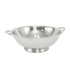 13QT stainless steel colander with reinforced side handles and elevated footed base; wide perforations for fast draining; rust-resistant and ideal for bulk use; packed 12 each per case