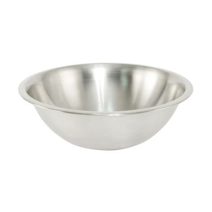 Heavy-duty 0.75-quart stainless steel mixing bowl with reinforced rim, rust-resistant and durable; stable base, dishwasher safe; perfect for small prep tasks in kitchens; packed 72 each per case