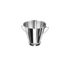 Mini stainless steel serving pail with smooth polished finish and sturdy swing handle, 5 inch diameter by 5 inch height; rust-resistant, durable, dishwasher safe; packed 48 each per case