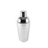 Stainless steel 3-piece cobbler cocktail shaker 28 oz with built-in strainer and cap; durable, rust-resistant; large capacity ideal for bartenders and home use; packed 24 each per case.