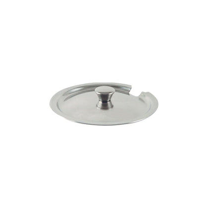 Stainless steel cup lid for cup tabletop server set, durable, rust-resistant, easy to clean, secures sauces and condiments, ideal for food service, packed 72 each per case.