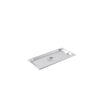 Stainless steel notched cover for 1/3 steam pans with utensil slot. Durable, rust-resistant, and easy to clean. Ideal for foodservice operations. Packed 72 each per case.
