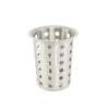 Stainless steel perforated flatware cylinder with polished finish—durable and rust-resistant for efficient utensil drying and storage in restaurants or buffets. Packed 48 each per case