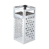 Stainless steel straight box grater with multiple grating surfaces, durable and rust-resistant, non-slip base for stability, dishwasher safe, packed 24 per case for commercial kitchen use