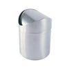 Stainless steel tabletop swing waste bin with hygienic swing lid, compact and rust-resistant design; durable and ideal for commercial counters and cafes; packed 12 per case