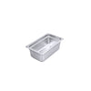 Stainless steel steam pan 1/4 size, 23-gauge with 4
