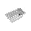 Steam Pan 1/9 size, made of durable 24-gauge stainless steel with anti-jam design and 2-1/2