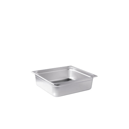 2/3 size stainless steel steam pan, 24-gauge anti-jam with 4