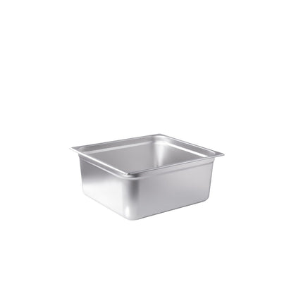 2/3 size stainless steel steam pan, 24-gauge with anti-jam design and 6