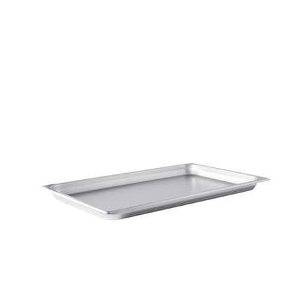 Full-size stainless steel steam pan, 22-gauge with anti-jam design and 1-1/4