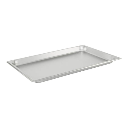 Full-size stainless steel steam pan, 25-gauge with standard 1-1/4