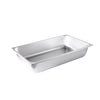 Full-size stainless steel steam pan, 25-gauge with standard 4