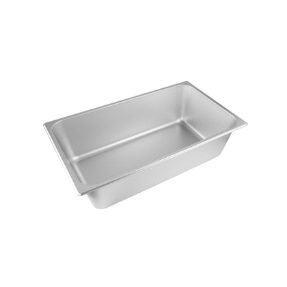 Full-size stainless steel steam pan, 25-gauge with standard 6