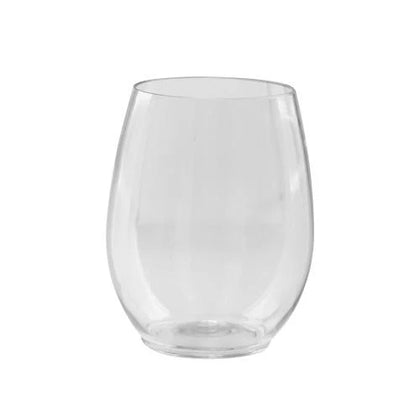 Stemless Wine Glasses in 10oz, 12oz, and 16oz. BPA-free, shatterproof design ideal for wine, cocktails, or parties. Disposable or reusable, boxed for convenience. Perfect for weddings and celebrations!