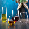 Stemless Wine Glasses in 10oz, 12oz, and 16oz. BPA-free, shatterproof design ideal for wine, cocktails, or parties. Disposable or reusable, boxed for convenience. Perfect for weddings and celebrations!