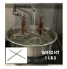 18-inch stainless steel 'X' rack for stockpots, designed for even heat distribution and effective steaming.