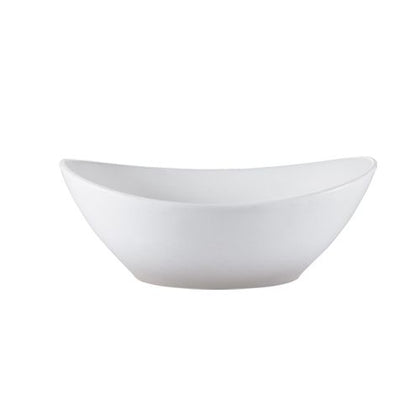Elegant 7.75-inch wavy oval soup bowl with a 16oz capacity. Durable ceramic with a modern wavy rim design. Perfect for soups, salads, and pasta. Microwave and dishwasher safe. Scratch-resistant glaze.