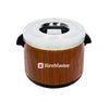 18-quart sushi rice container with a woodgrain design, offering stylish and durable storage for large batches of rice.



