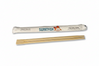 Sweetfish 8 Inch Bamboo Chopsticks Pack - 3000 Pairs per Case